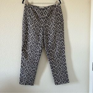 Chico’s Blurry Diamond Print Ankle Pants Women Sz 1